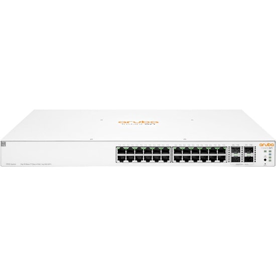 HPE Aruba 1930 JL684B Switch - 24 Port Gigabit PoE+ (370W), 4xSFP+, Web Yönetilebilir, Sessiz Fanlı Anahtar