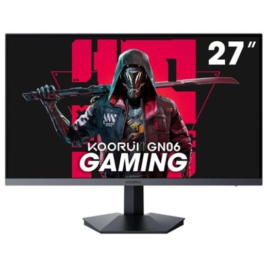 Koorui 27GN06 27" IPS Gaming Monitör Siyah - 1ms, 165Hz, 1920x1080, DP, HDMI, G-Sync, FreeSync, Vesa Desteği     