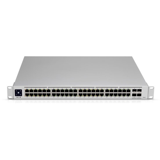 Ubiquiti UniFi USW-PRO-48-POE Rack Tipi Gigabit Switch - 48 Port PoE+ (600W), 4x10G SFP+, Layer 3 Yönetilebilir Anahtar