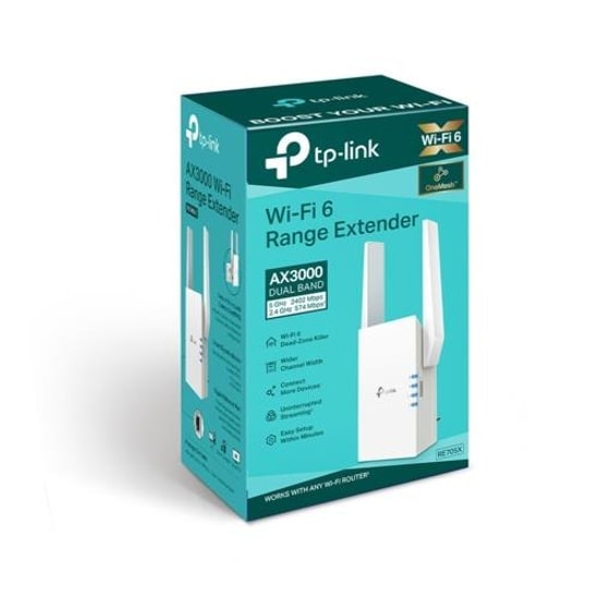 TP-Link RE705X AX3000 Wi-Fi 6 Menzil Genişletici - Çift Bant, Gigabit Port, EasyMesh, 2 Anten, AP Modu, Kolay Kurulum