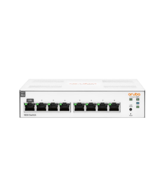 Aruba Instant On 1830-8G (JL810A) Switch - 8 Port Gigabit PoE, Toplam 30W PoE, Yönetilebilir Kompakt Güvenilir Anahtar