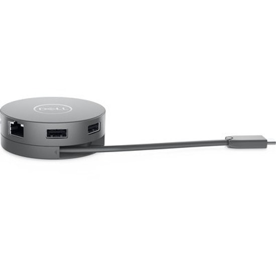 Dell Pro 7in1 DA310 Travel USB-C Dock (470-AEUP) - HDMI, DP, VGA, USB 3.0, Type C (90W PD Desteği), Gigabit Ethernet Hub
