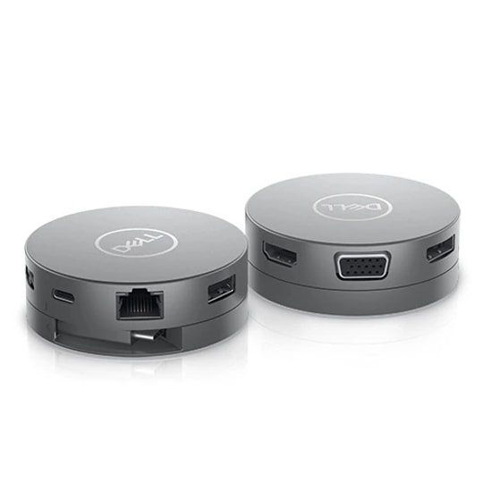 Dell Pro 7in1 DA310 Travel USB-C Dock (470-AEUP) - HDMI, DP, VGA, USB 3.0, Type C (90W PD Desteği), Gigabit Ethernet Hub