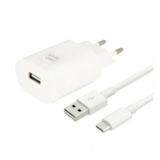 Nettech NT-HCH02 10W Hızlı Şarj Aleti (NT-31156) - Beyaz, Type-C Kablolu, 10.5W, 1 Çıkış, Harici Kablo