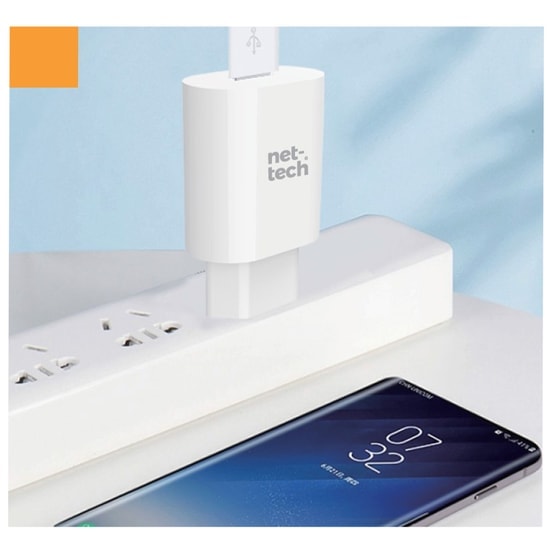 Nettech NT-HCH02 10W Hızlı Şarj Aleti (NT-31156) - Beyaz, Type-C Kablolu, 10.5W, 1 Çıkış, Harici Kablo