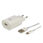 Nettech NT-HCH03 10W 2400 mAh Lightning Kablo + Şarj Aleti (NT-31157) - Kablo Dahil, Beyaz, Hızlı Şarj, Type-A Çıkış