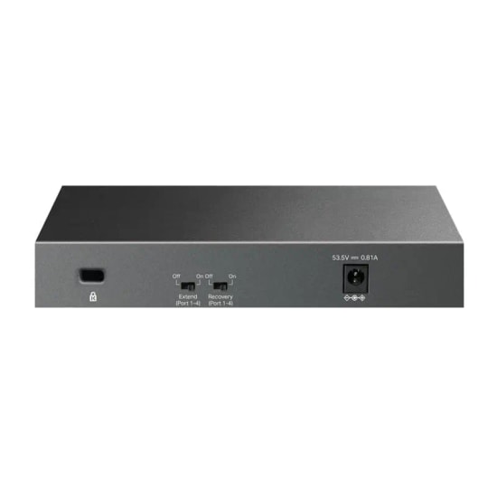 TP-Link LS106LP Switch - 4 Port 10/100Mbps PoE (41W, 250m), 2xRJ45 Uplink, Metal Kasa, Yönetilemez, Tak Çalıştır Anahtar