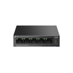 TP-Link LS105GP 5 Port Gigabit PoE+ Switch - 4 Gigabit PoE Portlu, 1 Gigabit Uplink, 65W, Metal Kasa, 250m Kapsama