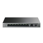 TP-Link LS1210GP 8 Port Gigabit PoE+ Switch - 1xRJ45 Uplink, 1xSFP Uplink, 61W, 250m Menzil, Metal Kasa Switch