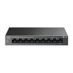 TP-Link LS109P 9 Port Masaüstü Switch: 8 PoE 63W, 1xUplink, 250m PoE Mesafe, Metal Kasa Tak Çalıştır Yönetilemez Anahtar