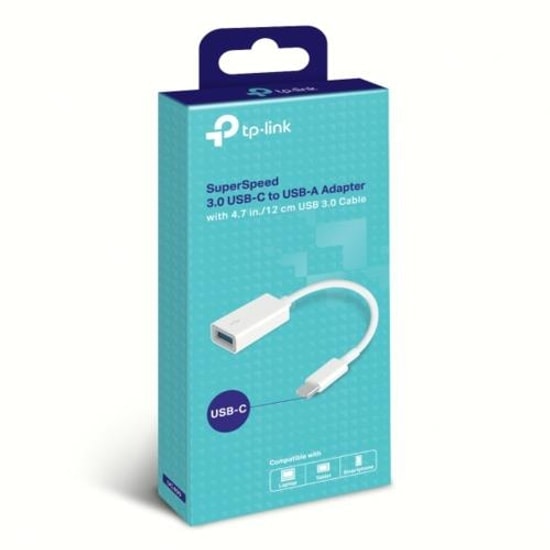 TP-Link UC400 USB-C to USB-A 3.0 Adaptör - 5Gbps Veri Aktarımı, 12cm Kablo, OTG Destekli, Yüksek Hızlı Bağlantı
