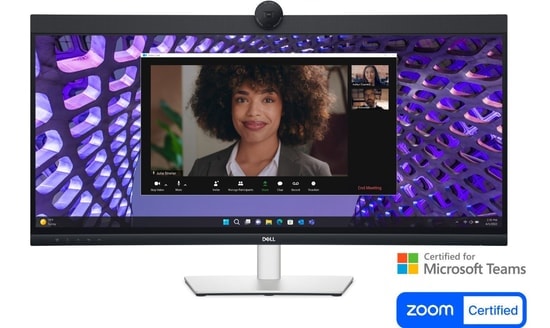 Dell P3424WEB 34" 3440x1440 5ms 60Hz Curved IPS Video Konferans Monitörü - HDMI, DisplayPort, USB-C Hub, VESA