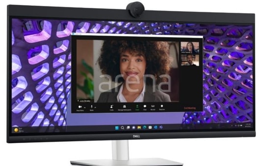 Dell P3424WEB 34" 3440x1440 5ms 60Hz Curved IPS Video Konferans Monitörü - HDMI, DisplayPort, USB-C Hub, VESA