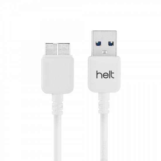 Helt Note 3 Beyaz Plastik Şarj ve Data Kablosu - 100cm, Micro USB, NT-9590, Hızlı Veri Aktarımı