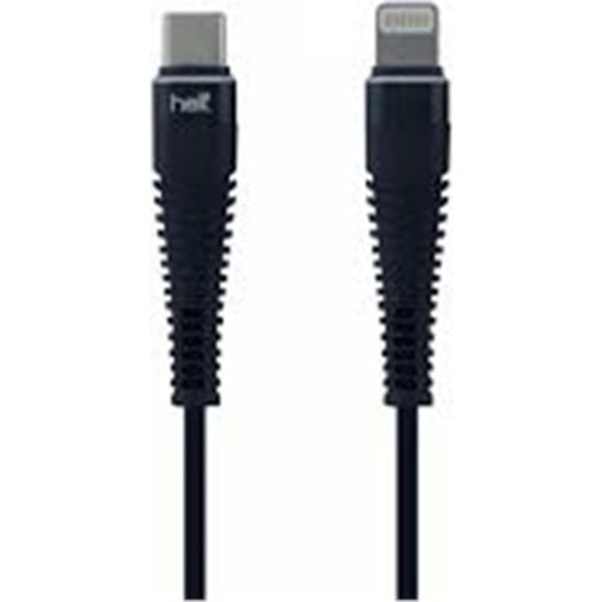 Helt HT-80 Lightning 100 Cm Şarj ve Data Kablosu (NT-21502) - Siyah, İp Örgü Tasarım, Hızlı Şarj Desteği Veri Aktarımı