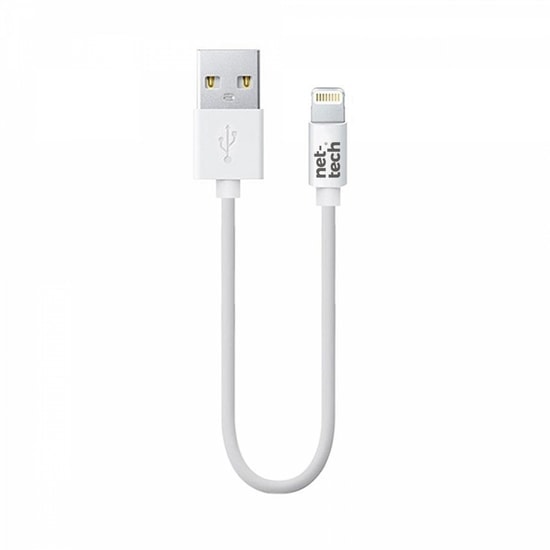 Nettech NT-26 20cm Lightning Şarj ve Data Kablosu (NT-27419) - Beyaz, Dayanıklı Plastik Tasarım, Hızlı Veri Aktarımı