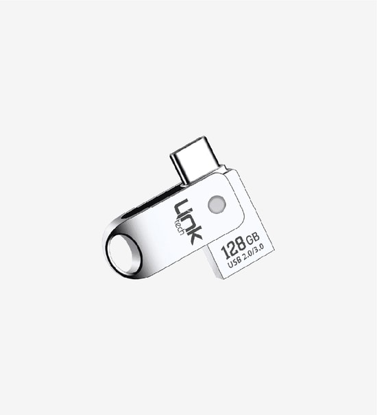 LinkTech C128 Premium Dual 30MB/s 128GB Type-C USB OTG Flash Bellek - LOF-C128, Yüksek Hızlı Veri Aktarımı ve Depolama