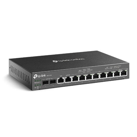TP-Link Omada ER7212PC Gigabit VPN Router - 12 Port, PoE+, 2 SFP, 4 WAN, Merkezi Yönetim, Güvenlik Duvarı, Yük Dengeleme