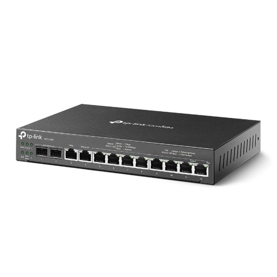 TP-Link Omada ER7212PC Gigabit VPN Router - 12 Port, PoE+, 2 SFP, 4 WAN, Merkezi Yönetim, Güvenlik Duvarı, Yük Dengeleme