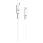 Nettech NT-DC10 2.4A 100 Cm Type-C To Lightning Şarj ve Data Kablosu (Beyaz) - Hızlı Şarj, Plastik Tasarım