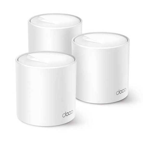 TP-Link Deco X10-3P AX1500 Mesh Wi-Fi 6 Sistemi - 520m Kapsama, 1201 Mbps Hız, Gigabit Port, MU-MIMO, Kolay Kurulum