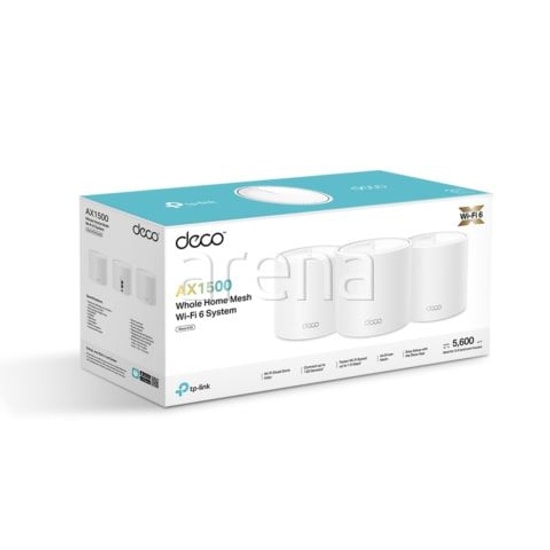 TP-Link Deco X10-3P AX1500 Mesh Wi-Fi 6 Sistemi - 520m Kapsama, 1201 Mbps Hız, Gigabit Port, MU-MIMO, Kolay Kurulum