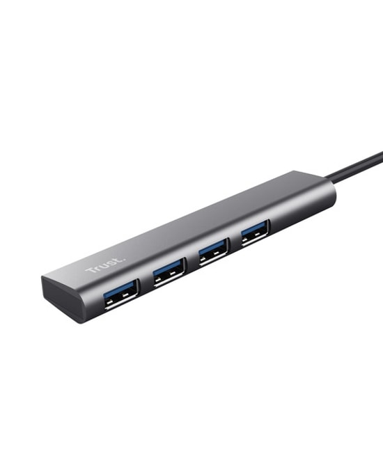 Trust TRU24947 4 Port USB 3.2 Gen 1 Hub - 4 Bağlantı Noktalı Hızlı Veri Aktarım, USB Dock 