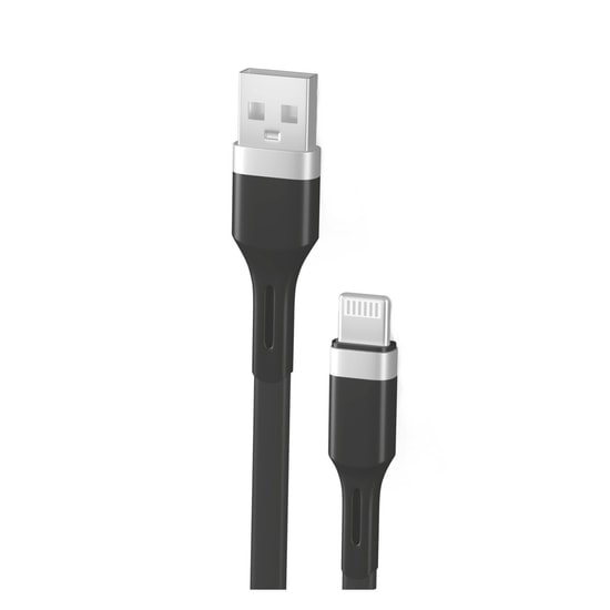 Teknonet TN-DC05 Plastik 100 Cm USB to Lightning Hızlı Şarj ve Data Kablosu (NT-92571) - 1 Metre, Siyah, 12W Güç Desteği