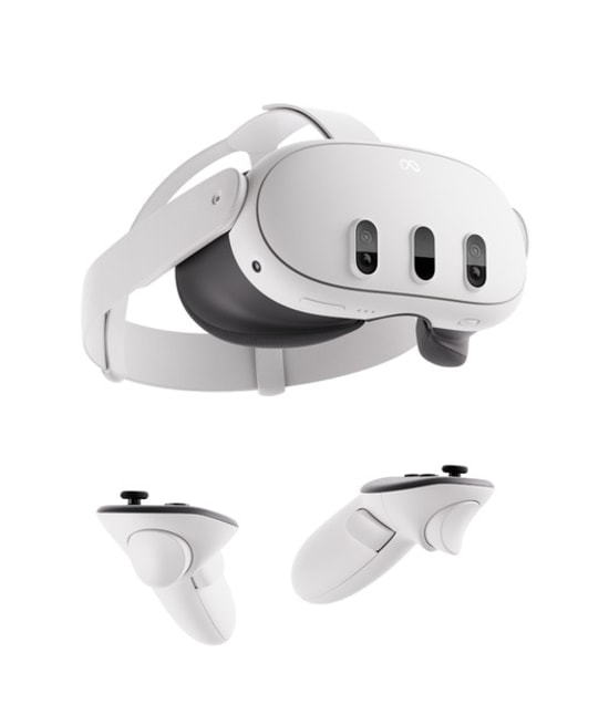 Meta Quest 3 128 GB All-In-One VR Sanal Gerçeklik Gözlüğü (899-00579-01) - 120Hz Yenileme Hızı, 110 Derece Görüş