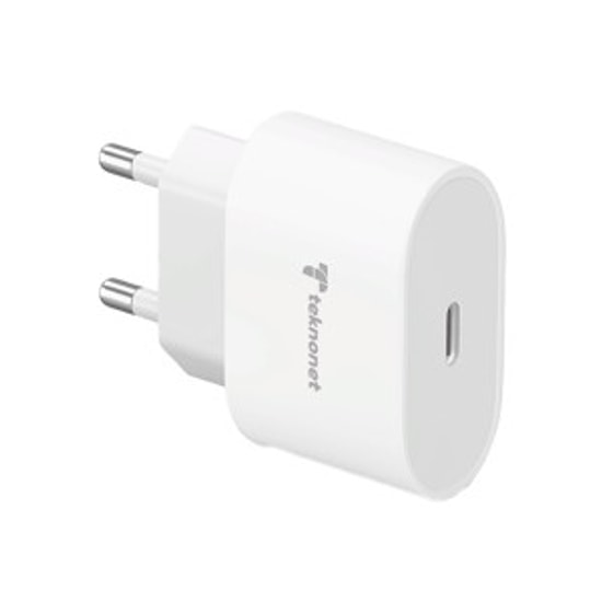Teknonet TN-HCH09 20W PD 3000 mAh Hızlı Şarj Adaptörü (NT-92564) - Beyaz, Type-C Çıkışlı, 20W Güç, 3A Akım