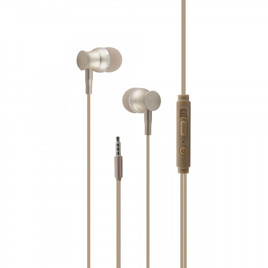 Nettech NT-39 Gold Altın Renk 3.5mm Jack Girişli Mikrofonlu ve Gürültü Önlemeli Kulak İçi Kulaklık (2 Yıl Garantili)