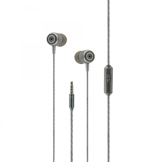 Nettech NT-37 Gri 3.5mm Jack Girişli Mikrofonlu Kulak İçi Kulaklık - 105dB Ses Çıkışı, 100cm Kablo, Medya Kontrol Tuşlu