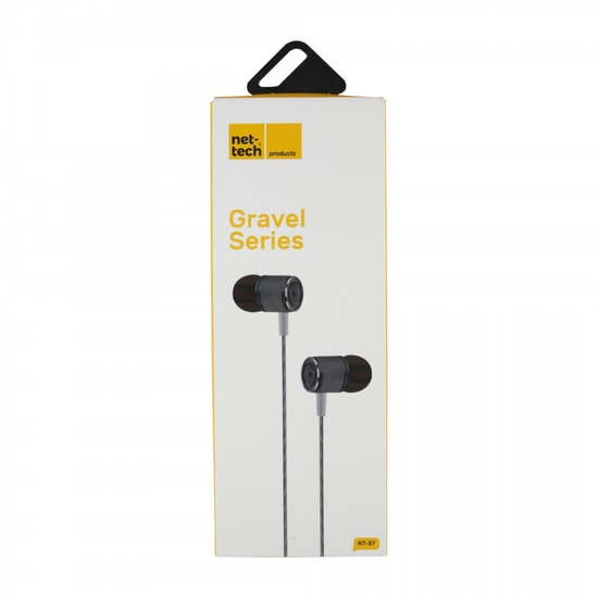 Nettech NT-37 Gri 3.5mm Jack Girişli Mikrofonlu Kulak İçi Kulaklık - 105dB Ses Çıkışı, 100cm Kablo, Medya Kontrol Tuşlu