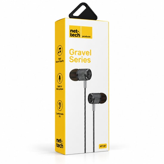 Nettech NT-37 Gri 3.5mm Jack Girişli Mikrofonlu Kulak İçi Kulaklık - 105dB Ses Çıkışı, 100cm Kablo, Medya Kontrol Tuşlu