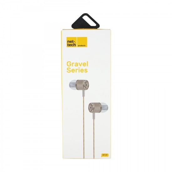 Nettech NT-37 Gold 3.5mm Jack Girişli Kulak İçi Kulaklık (VR-14250) - Stereo Ses Çıkışı, Mikrofonlu, Kumandalı, 1m Kablo