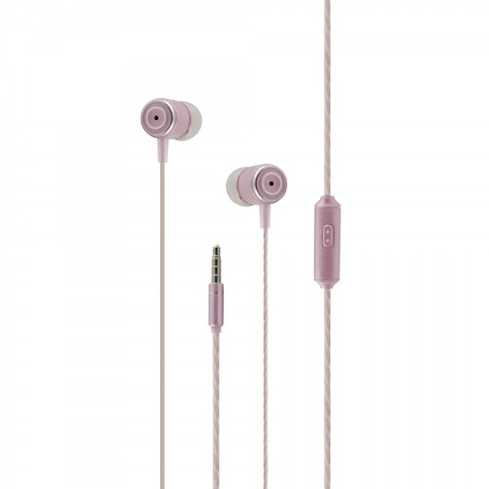 Nettech NT-37 Rose Gold 3.5mm Jack Girişli Kulak İçi Kulaklık (VR-14251) - Stereo Ses, Mikrofonlu, 1m Kablo, Kumandalı