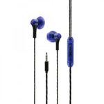 Nettech NT-38 Mavi Kulak İçi Kulaklık - 3.5mm Jack Girişli, Mikrofonlu, Gürültü Önleme ve 100cm Kablo Uzunluğu