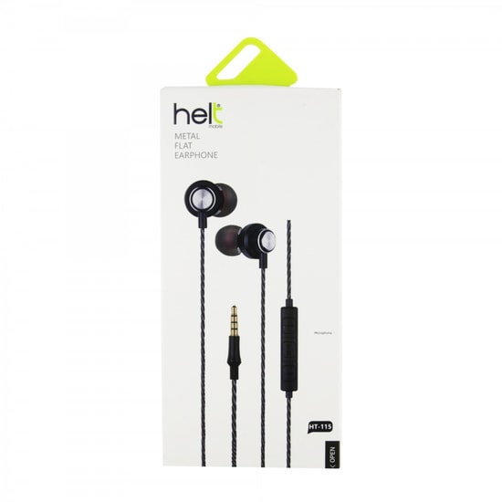 Helt HT-115 Siyah 3.5mm Jack Girişli Mikrofonlu Kulak İçi Kulaklık - Kablolu, Yüksek Ses Kalitesi, Konforlu Tasarım