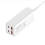 Ldnio SC1418 65W GaN Beyaz PD Şarj Aleti - 4 Çıkışlı, Hızlı Şarj Desteği, USB+Type-C+Priz, Taşınabilir Tasarım