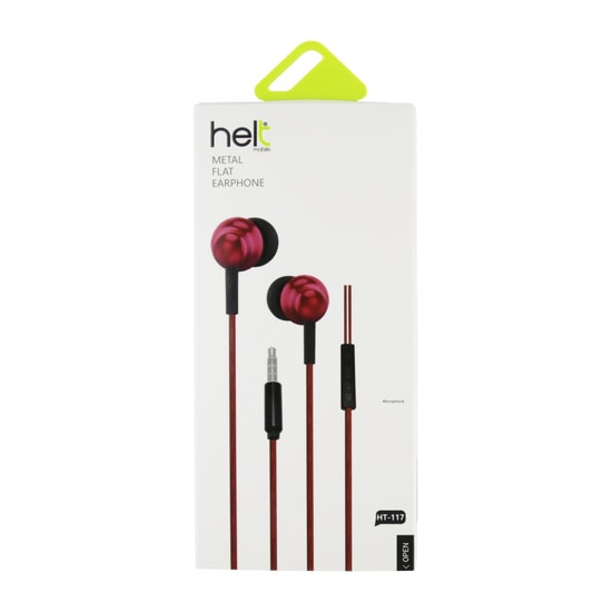 Helt HT-117 Kırmızı 3.5mm Jack Girişli Kulak İçi Kulaklık - Yüksek Ses Kalitesi, Ergonomik Tasarım