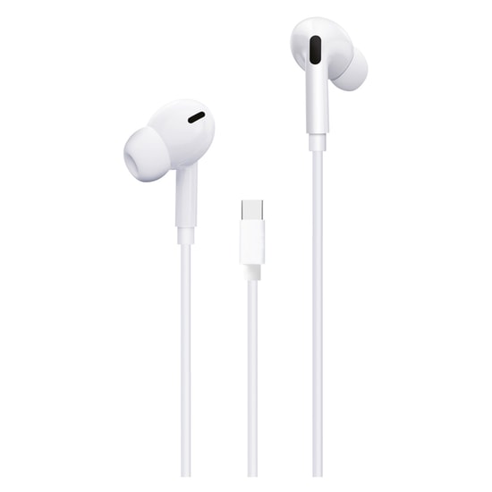 Nettech NT-HS05 Beyaz Type-C Girişli Mikrofonlu Kulak İçi Kablolu Kulaklık - Kumandalı, İthalatçı Garantili
