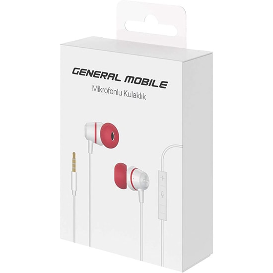 General Mobile 3.5mm Jack Girişli Beyaz Kulak İçi Kulaklık (NT-89456) - Kablolu, Yüksek Ses Kalitesi