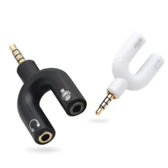 Hadron HN4612K Kırmızı Mikrofon ve Kulaklık Çevirici Kablo - 3.5mm (M) to 2x3.5mm (F) Dönüştürücü Ses Adaptörü