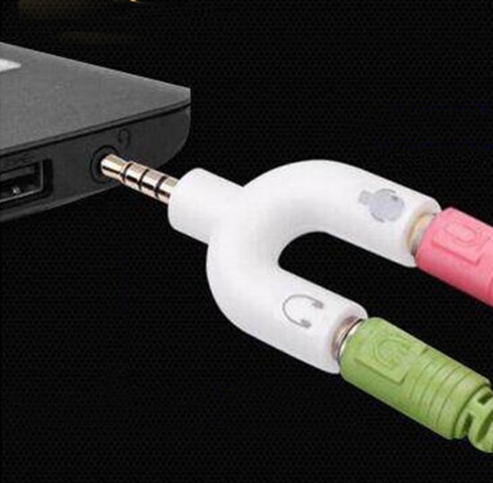 Hadron HN4612K Kırmızı Mikrofon ve Kulaklık Çevirici Kablo - 3.5mm (M) to 2x3.5mm (F) Dönüştürücü Ses Adaptörü
