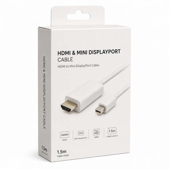 Hadron HDX7759 Mini DisplayPort (Thunderbolt) - HDMI Kablo 1.5 Metre - Yüksek Çözünürlüklü Görüntü Aktarımı