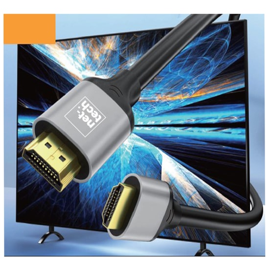 Nettech NT-HD02 4K HDMI Kablo 3 Metre - Plastik, Yüksek Hızlı 60Hz, 3D, Ethernet, Full HD