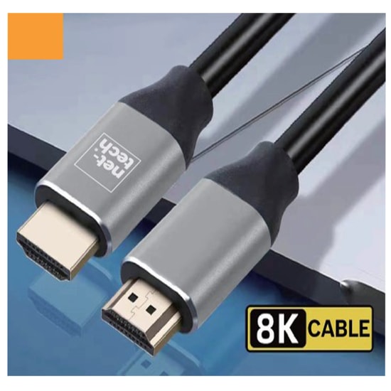 Nettech NT-HD03 8K HDMI 300cm Siyah Kablo - Ultra HD Görüntü ve Yüksek Hızlı Data Aktarımı