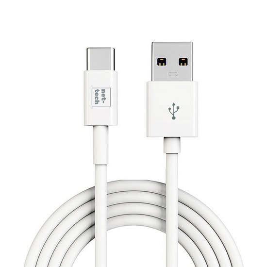 Nettech NT-24 Plastik 100 Cm Type-C Şarj Ve Data Kablosu (Beyaz)