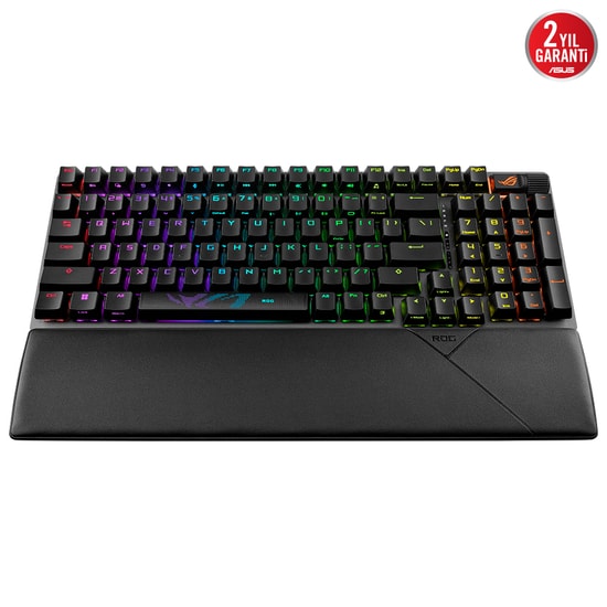 Asus STRIX SCOPE II 96 Wireless SIYAH Mekanik Oyuncu Klavyesi - NX Snow Switch, Türkçe Q, BT, RGB, Bilek Desteği