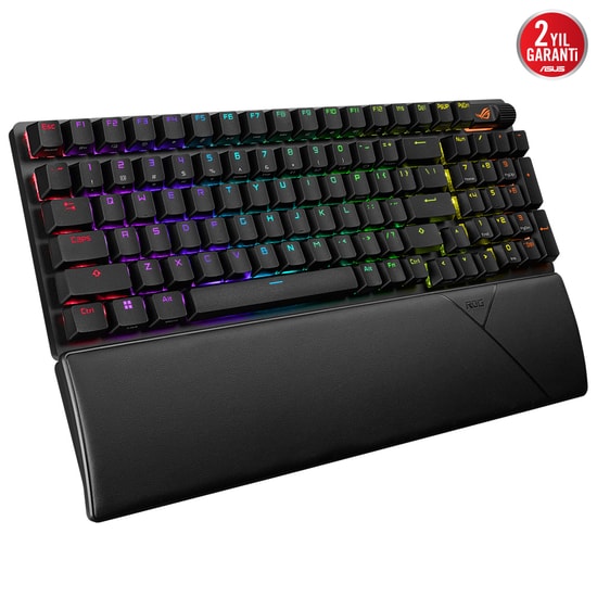 Asus STRIX SCOPE II 96 Wireless SIYAH Mekanik Oyuncu Klavyesi - NX Snow Switch, Türkçe Q, BT, RGB, Bilek Desteği